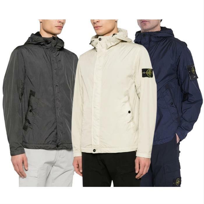스톤아일랜드 남성 와펜 패치 크링클랩스 바람막이 윈드 자켓 4100092 - Stone Island