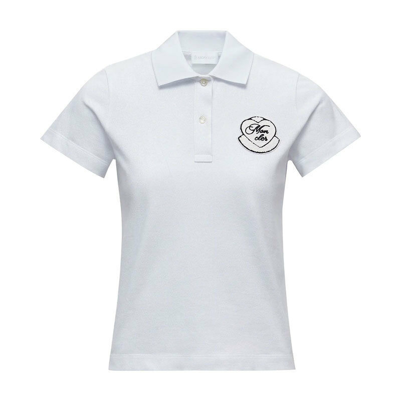 25FW 몽클레르 빅로고 폴로 반팔 티셔츠 화이트 8A00005 89A16 00A - Moncler