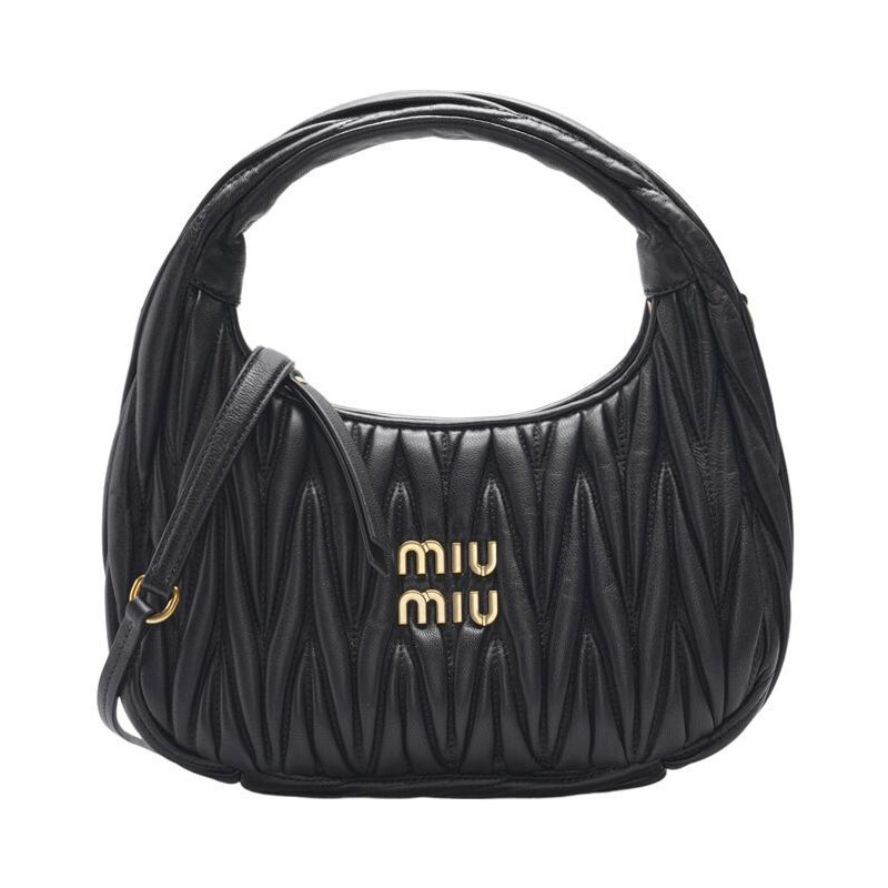 블랙 마틀라세 완더 스몰 토트백 - Miu Miu