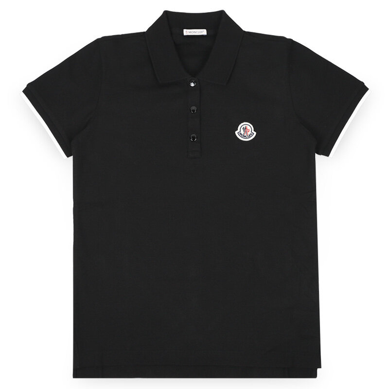디몬트 몽클레어 여성 와펜 로고 코튼 PK 반팔(블랙) 8A00004 84720 999 - Moncler