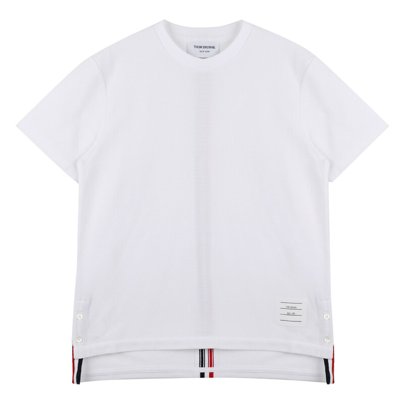 톰브라운 클래식 피케 스트라이프 티셔츠 FJS013A00050-100 - Thom Browne