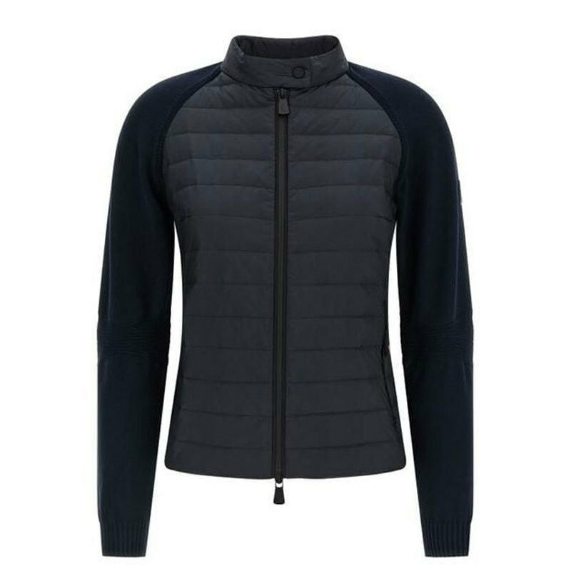 26SS 몽클레어 패딩 레이어드 니트 집업 네이비 9B00001 M1183 742 - Moncler