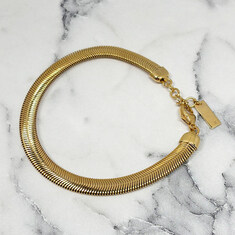 논현 더팩토리 26SS 생로랑 YSL 로고 SERPENT 체인 브레이슬릿 팔찌 / 골드 (819760 Y1500 8060) 썸네일 2