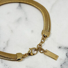 논현 더팩토리 26SS 생로랑 YSL 로고 SERPENT 체인 브레이슬릿 팔찌 / 골드 (819760 Y1500 8060) 썸네일 3