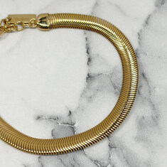 더팩토리 26SS 생로랑 YSL 로고 SERPENT 체인 브레이슬릿 팔찌 / 골드 (819760 Y1500 8060) 썸네일 4