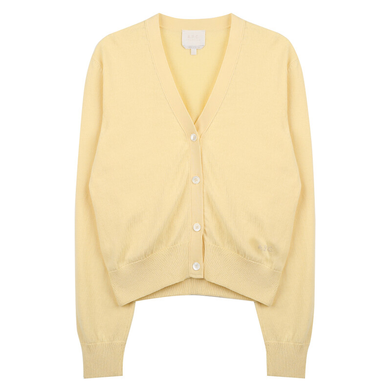 라프리마 아페쎄 로고 V넥 여성 가디건 COEZJ-F22330-DAB - A.P.C.