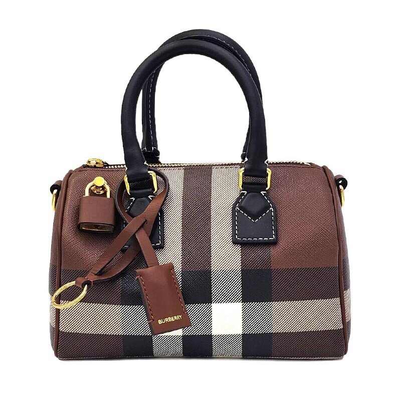버버리 8069663 미니 체크 볼링백 - Burberry
