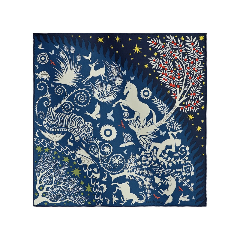 에르메스 Sous le Charme d'Orphee 디테일 45 스카프 H894358S 05 - Hermes