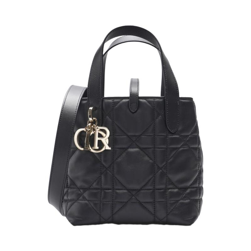 블랙 매크로까나쥬 디올 뚜주흐 버티컬 스몰 토트백 - Christian Dior