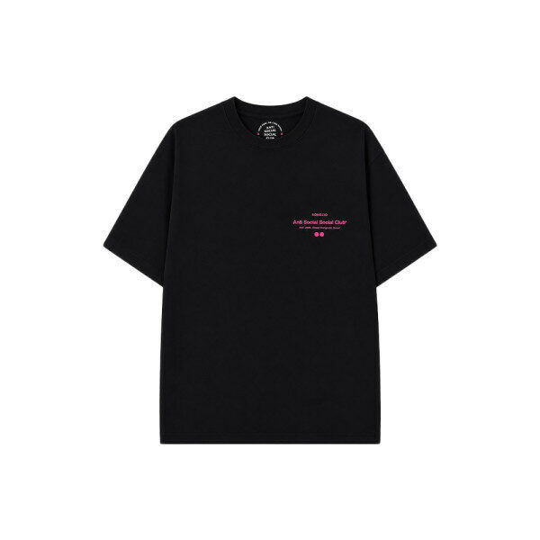 26SS 안티소셜소셜클럽X송지오 오토그래프 로고 반팔 티셔츠 블랙 MI3TS751BK - Anti Social Social Club