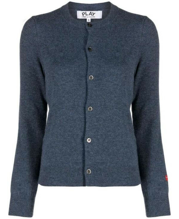 라프리마 꼼데가르송 스몰 레드하트 와펜 울 가디건 AZ N091 051 1 - Comme des Garcons