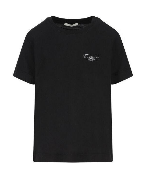 지방시 로고 스탬프 프린트 코튼 티셔츠 BW70FJP7A7 001 - Givenchy