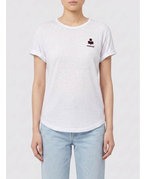 이자벨마랑 KOLDIA 리넨 로고 티셔츠 TS0315FA A1N09E WHBY - Isabel Marant