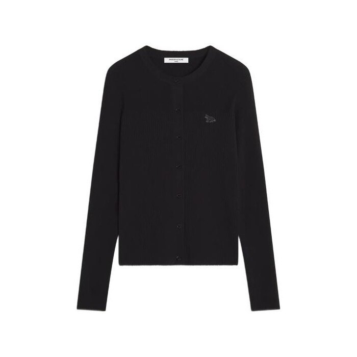 메종키츠네 베이비 폭스 플리츠 리브 가디건 립 QW00502KT1193 P199 - Maison Kitsune