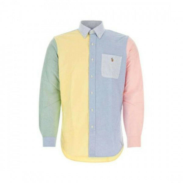 폴로 랄프 로렌 컬러 블록 포니로고 자수 셔츠 710925202001 - Polo Ralph Lauren