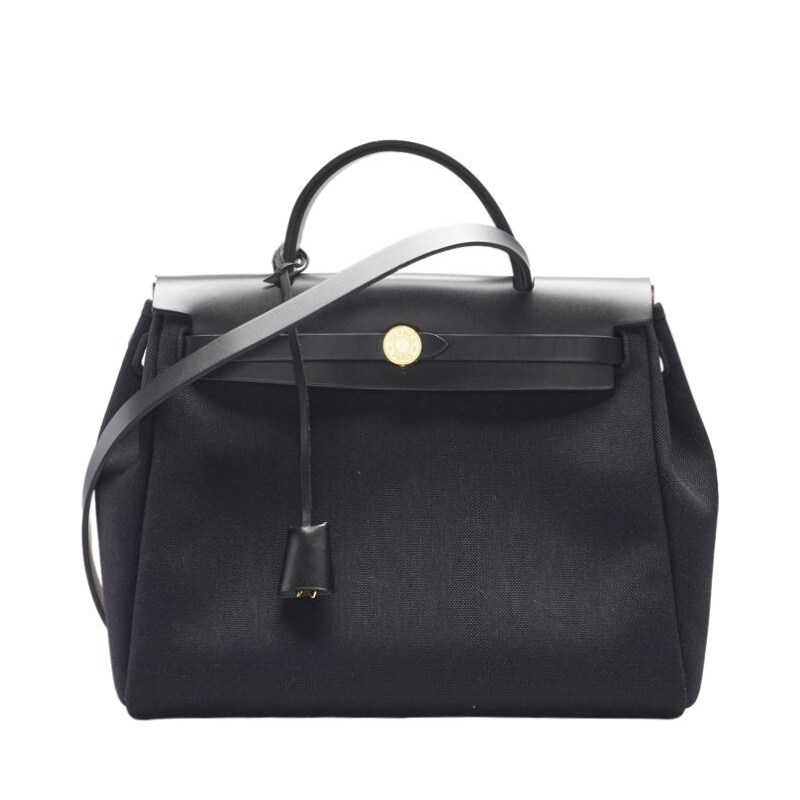 블랙  NEW ZIP 에르 PM 금장 토트백 - Hermes