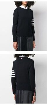 [톰브라운] FKA239A 00014 415 밀라노 스티치 클래식 크루넥 니트 네이비 여성 니트 / TR 썸네일 4