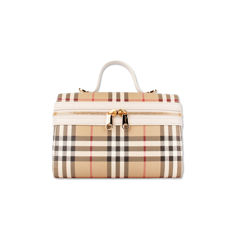버버리 체크 베니티 파우치백 아카이브 소프 베이지 8125135 - Burberry