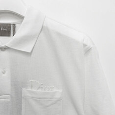 논현 더팩토리 26FW 디올 로고 자수 폴로 반팔티 / 화이트 (683J820A3040 C080) 썸네일 3