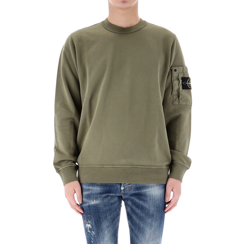 국내배송 26SS 스톤아일랜드 와펜 패치 코튼 스웨트셔츠 L1S156100019 S0410 V005G - Stone Island