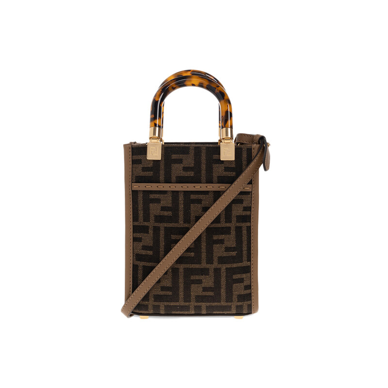 26SS 선샤인 자카드 FF 미니 크로스/토트백 다크브라운 8BS051 ALVX F1GE3 - Fendi