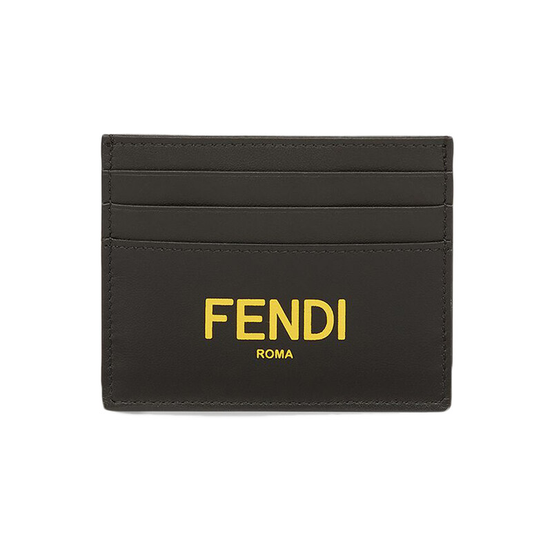 26SS 로고 프린트 카드지갑 블랙/옐로우 7M0164 ADM8 F0R2A - Fendi