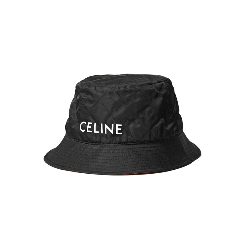 26SS 로고 프린팅 퀄팅 버킷햇 블랙 2AUB0930C 38NO - Celine