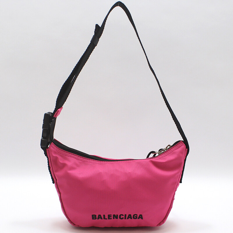 발렌시아가 661926 핑크 나일론 휠 스몰 슬링백 벨트백 숄더백 - Balenciaga