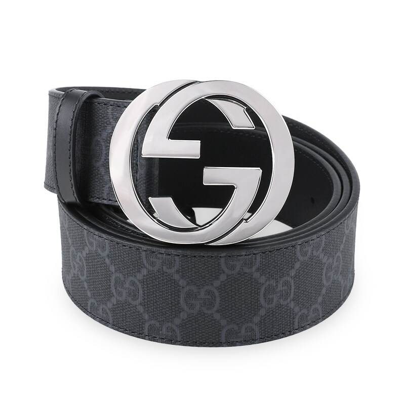 디몬트 구찌 인터로킹 버클 GG 수프림 벨트(블랙) 411924 KGDHX 8449 - Gucci