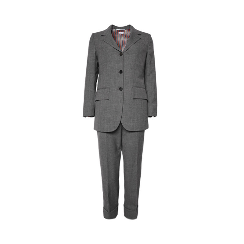 (55/27inch) 그레이 울 여성 수트 셋업 - Thom Browne
