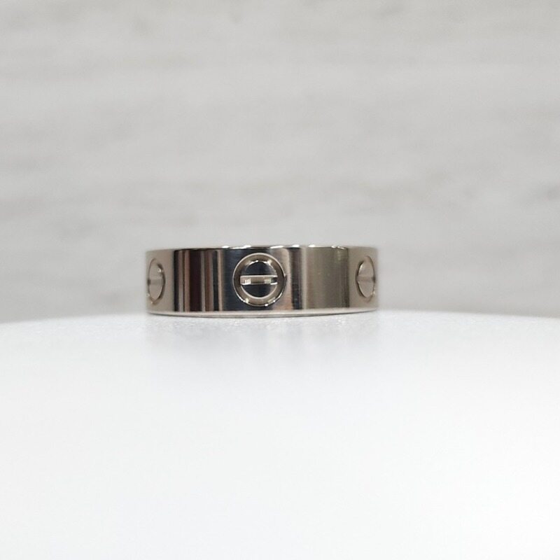 [럭스유] 까르띠에 러브링 18K 화이트골드 클래식 56호 - Cartier