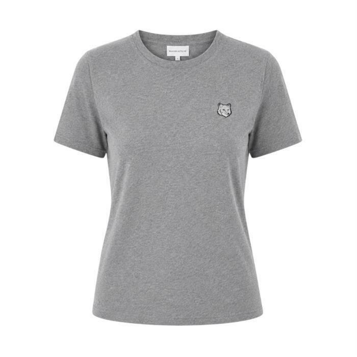 메종키츠네 볼드 폭스헤드 패치 컴포트 티셔츠 그레이 MW00127KJ0119-H131 - Maison Kitsune