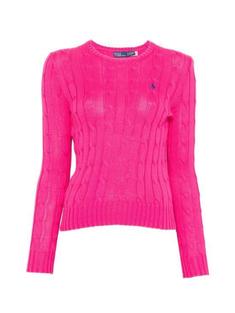26SS 폴로 랄프로렌   여성 포니 로고 피마코튼 케이블 니트 스웨터 211971869 508 ACCENT PINK BPG 썸네일 1