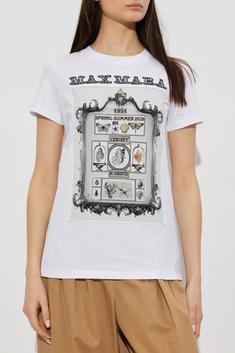 26SS 막스마라 반팔 티셔츠 11941062 020 WHITE DOM 썸네일 2