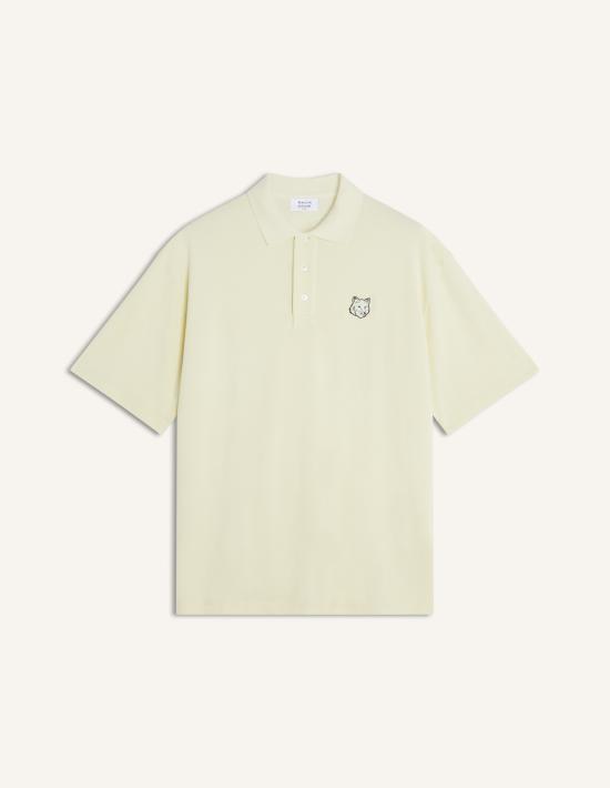 26SS 메종키츠네 폭스 헤드 오버사이즈 폴로 티셔츠 PM00211KP00010479 ALOE GREEN DOM - Maison Kitsune
