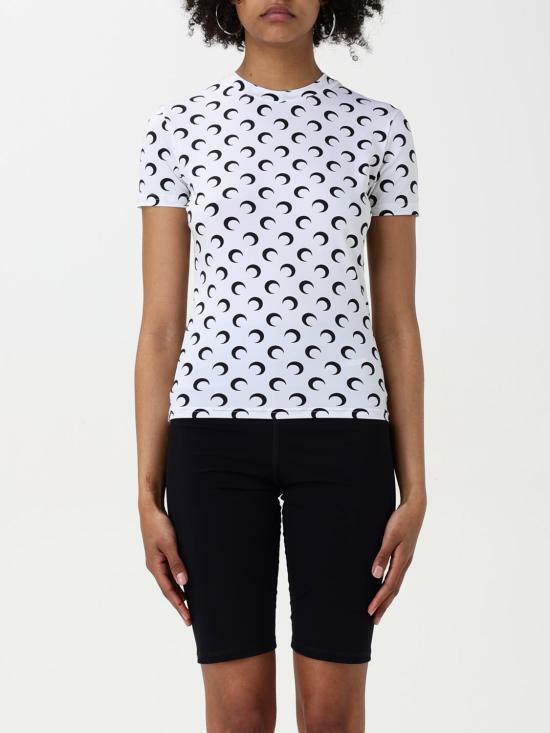 26SS 마린세르 문 프린트 저지 숏 슬리브 탑 UTS001ACJER0001 WH00 WHITE DOM - Marine Serre