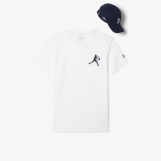 26SS 라코스테 반팔 티셔츠 TH1044522 WHITE NAVY BLUE DOM 썸네일 1