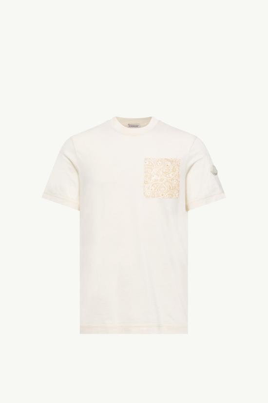 26SS 몽클레어 반팔 티셔츠 8C00070 89B8Q 050 WHITE DOM - Moncler