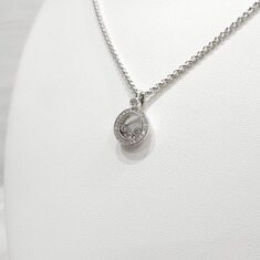 [럭스유] 쇼파드 해피 다이아몬드 라운드 목걸이 18K 화이트골드 썸네일 3