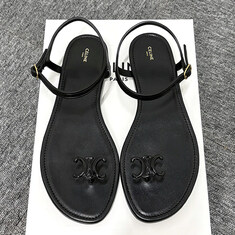 더팩토리 26FW 셀린느 베이 트리옹프 통 스트랩 샌들 / 블랙 (366485276C 38NO) 썸네일 1