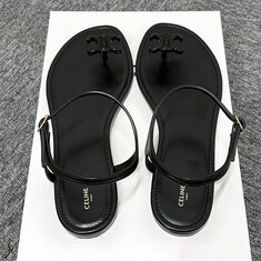 더팩토리 26FW 셀린느 베이 트리옹프 통 스트랩 샌들 / 블랙 (366485276C 38NO) 썸네일 3