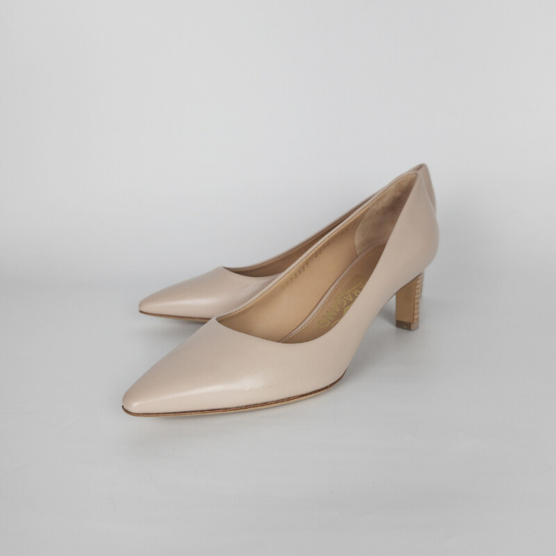 살바토레 페라가모 베이지 가죽 DG74907 0070 6.5[235~240mm] 남성 펌프스 60960152 - Salvatore Ferragamo