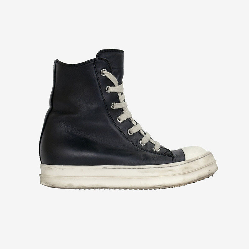 [35] 릭 오웬스 다크쉐도우 라몬즈 하이탑 블랙 0H6TDEF2 - Rick Owens