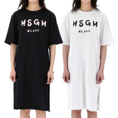 국내배송 26SS MSGM 로고 코튼 반팔 원피스 성인사이즈 3종 S6MSJGDR068-AK 썸네일 2