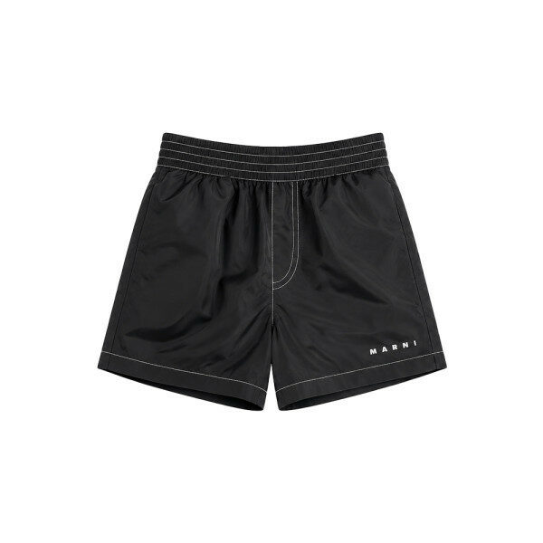 키즈 로고 프린팅 스티치 스윔팬츠 블랙 M01718 M00SD 0M900 - Marni