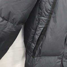 [럭스유] M / 스톤아일랜드 와펜 크링클랩스 블랙 롱 패딩 썸네일 4
