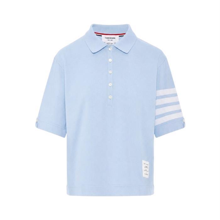 톰브라운 오버다이 4바 저지 폴로 라이트블루 FJP128A J0253 480 - Thom Browne