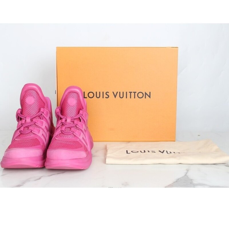 루이비통 한정판 LV 아치라이트 스니커즈 핫핑크 39(260) - Louis Vuitton