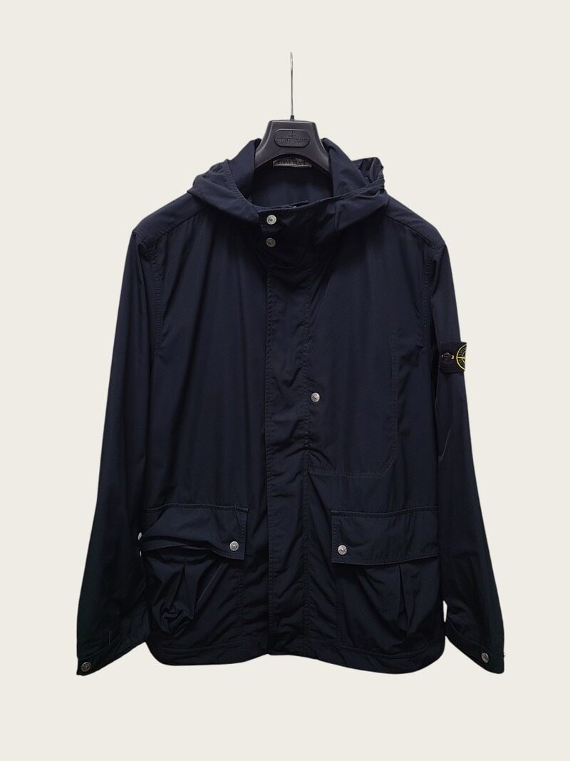[중고명품/루이스잇] 3XL / 스톤아일랜드 네이비 블루 와펜 마이크로 트윌 소프트 후드 자켓 - Stone Island