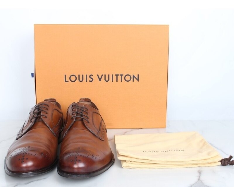 루이비통 LV 레이스업 클래식 구두 브라운 9.5(285) - Louis Vuitton